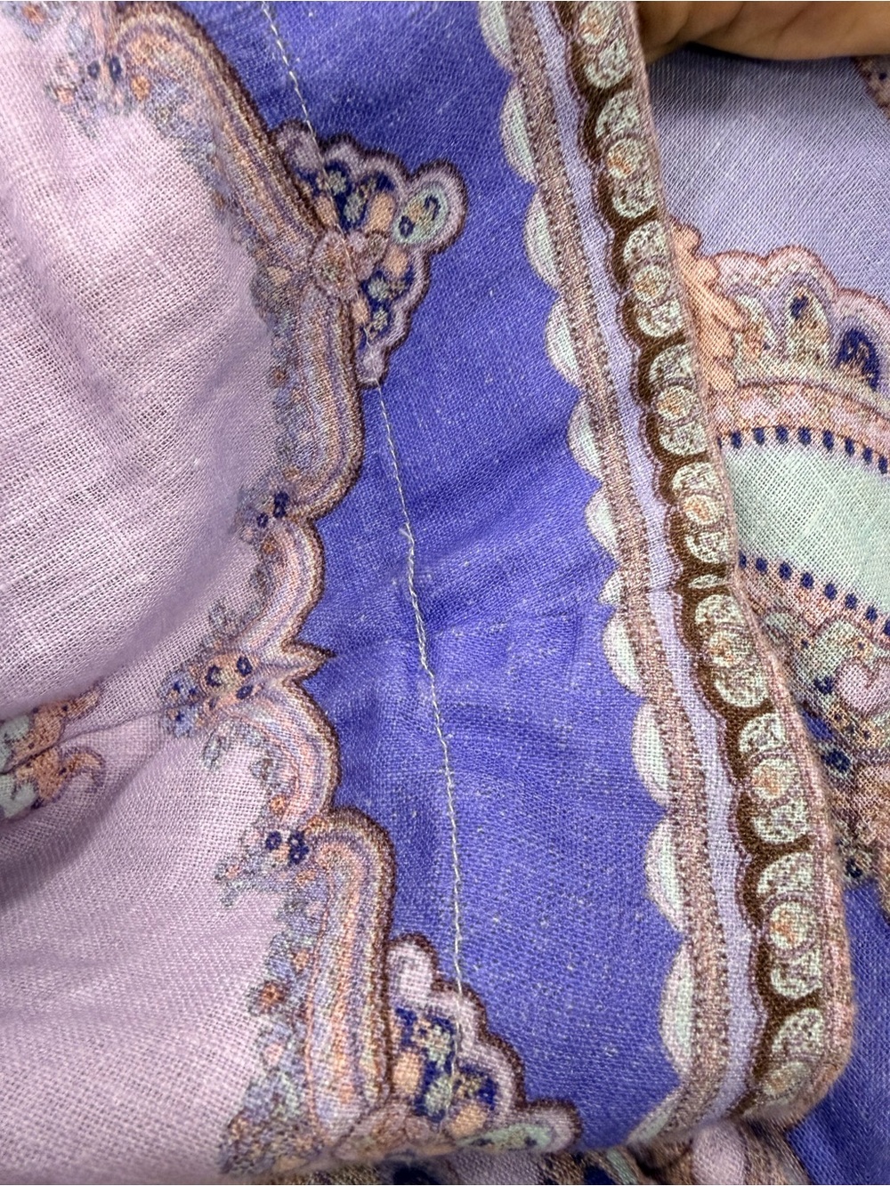 Women’s Maxi Dress in Lavender and Purple Paisley Print
